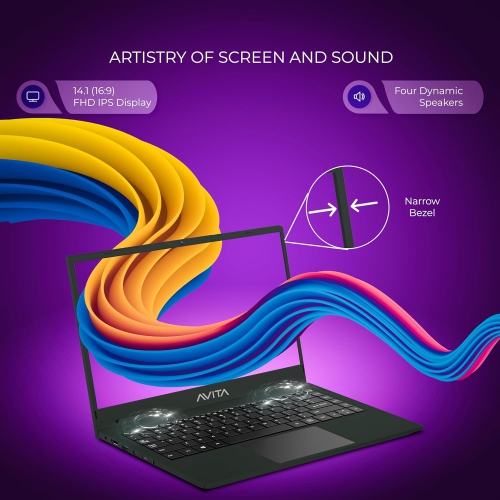 AVITA Liber E 12th Gen Intel core i5 1235U 8GB RAM 512GB SSD 14.1inch FHD IPS Display Windows 11 Home 1.53 Kg Thin & Light (Charcoal)