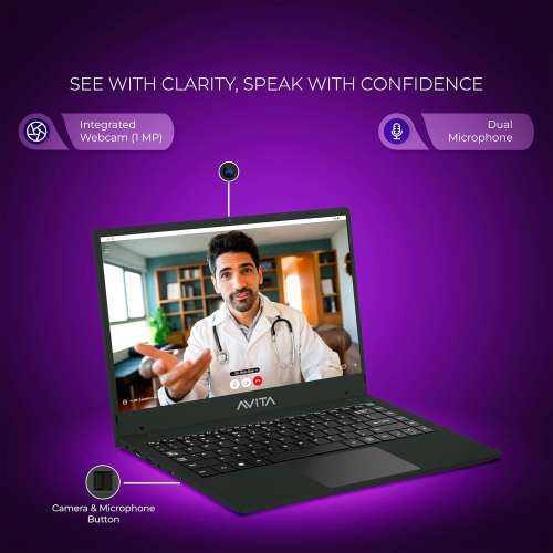 AVITA Liber E 12th Gen Intel core i5 1235U 8GB RAM 512GB SSD 14.1inch FHD IPS Display Windows 11 Home 1.53 Kg Thin & Light (Charcoal)