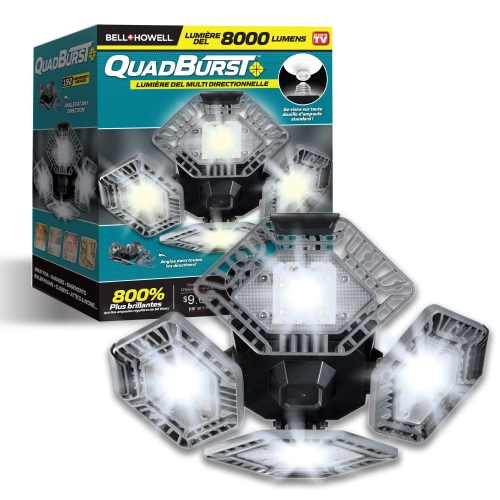 BELL HOWELL  Bell + Howell Quadburst 8000 Lumens Multi-Directional Led Ceiling Light