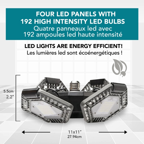 Bell + Howell Quadburst 8000 Lumens Multi-Directional LED Ceiling Light