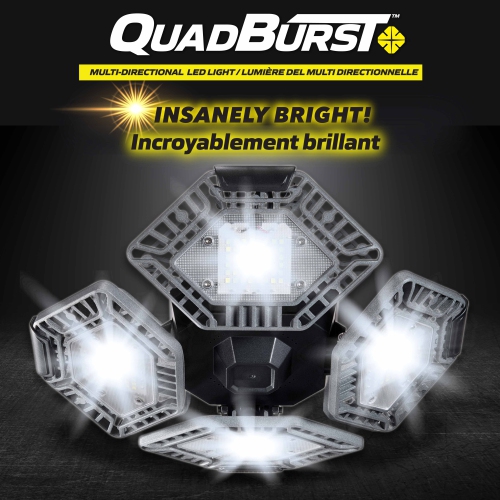 Bell + Howell Quadburst 8000 Lumens Multi-Directional LED Ceiling Light