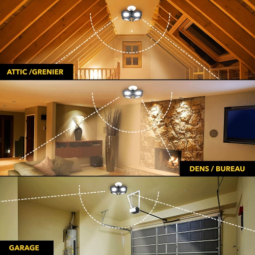 Bell + Howell Quadburst 8000 Lumens Multi-Directional LED Ceiling Light