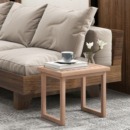 Gymax 19'' Indonesia Teak Wood Shower Bench 2-Tier Waterproof Bath Spa Stool for Indoor & Outdoor