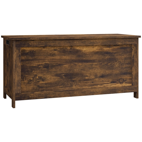 Image 1 de 9.. HOMCOM – Coffre de rangement moderne avec 2 charnières de sécurité et poignées découpées, banc de rangement pour le salon, banc à chaussures pour