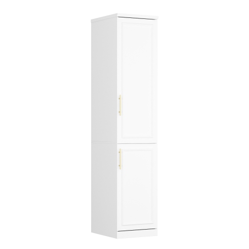Homsee Slim Armoire with Shelves and Hanging Rods for Compact Spaces ,White