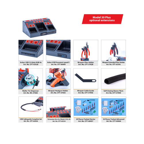 Best Shopper Replacement Wrepair Station Model 30 Plus with USB Power Port Hub and NUC Compatibility