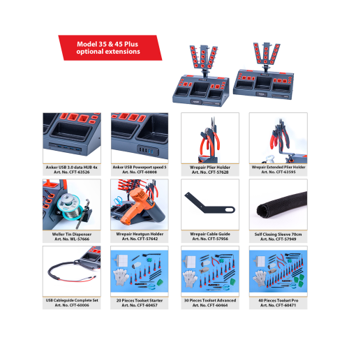 Best Shopper Wrepair Station Model 35 Plus - USB Powerport HUB and NUC Compatible for Efficient Repairs