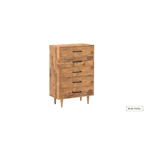 Ensemble de 4 meubles de chambre à coucher plateforme en bois récupéré aux épices Cypress de Rustic Classics