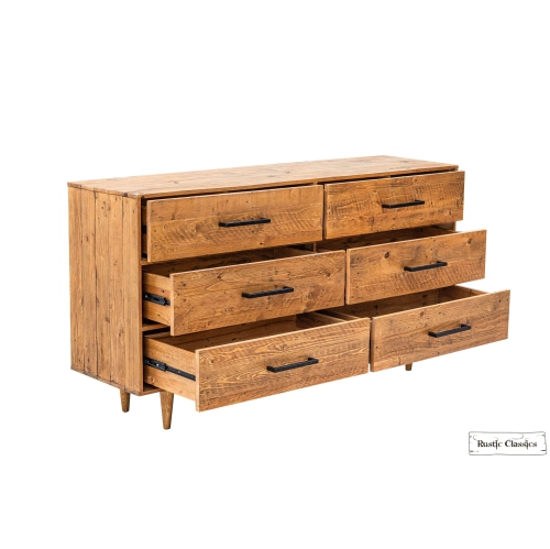 Rustic Classics Cypress 4 Piece Reclaimed Wood Platform Bedroom Furniture Set in Spice