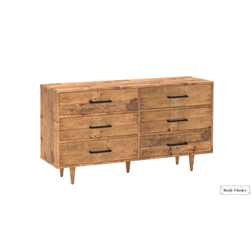 Rustic Classics Cypress 5 Piece Reclaimed Wood Platform Bedroom Furniture Set in Spice