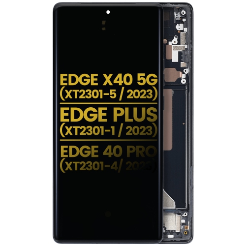 Excellent Premium Replacement OLED Assembly with Frame for Motorola Edge X40 5G, Edge Plus, and Edge 40 Pro -in Interstellar Black by ESOURCE PARTS - Refurbished condition - Image 2