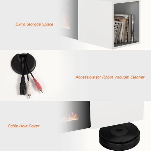 WMAPAT 70" Floating TV Stand for TVs up to 80", Modern Media Entertainment Center Console with Storage Cabinets&Doors, 2-Tier Wall Mounted TV Shelf