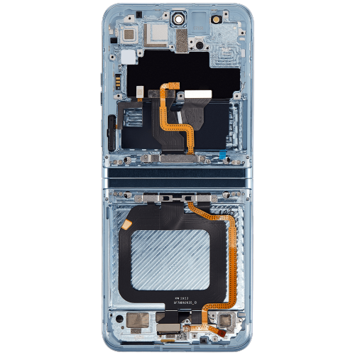 Refurbished - Excellent Premium Replacement OLED Assembly with Frame for Motorola Moto Razr Plus / Razr 40 Ultra -in Glacier Blue