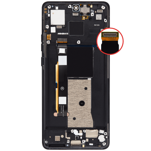 Excellent Premium Replacement OLED Assembly with Frame for Motorola Moto Edge 40 (XT2303-3 / 2023) -in Eclipse Black by ESOURCE PARTS - Refurbished condition - Image 4