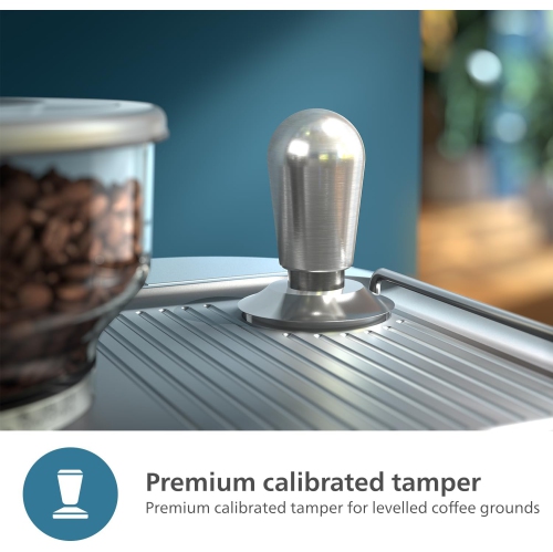 PHILIPS Barista Brew Semi Automatic Espresso Machine - Single & Double Espresso + Americano Button, 280g Dual Bean Container, Intuitive Guidance,