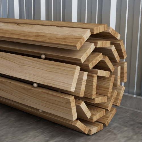 Outsunny 47" Wooden Garden Pathway, Outdoor Weather-Resistant Roll Out Straight Walkway, Decorative Boardwalk for Beach, Wedding, Party, Natural Wood