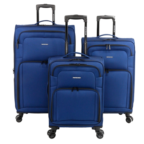 JETSTREAM  ® 3-Piece Softside Spinner Luggage Set (Navy)