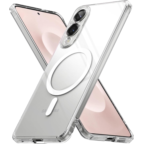 Samsung S25 Edge Case Compatible with MagSafe, Clear Strong Magnetic Anti-Scratch Shockproof Phone Cover