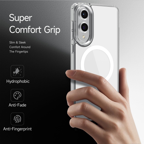 Samsung S25 Edge Case Compatible with MagSafe, Clear Strong Magnetic Anti-Scratch Shockproof Phone Cover