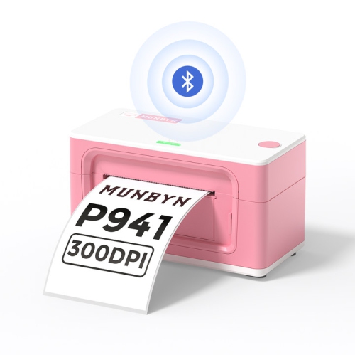 Image 1 de 1.. Imprimante d'étiquettes thermique Bluetooth de MUNBYN, rose