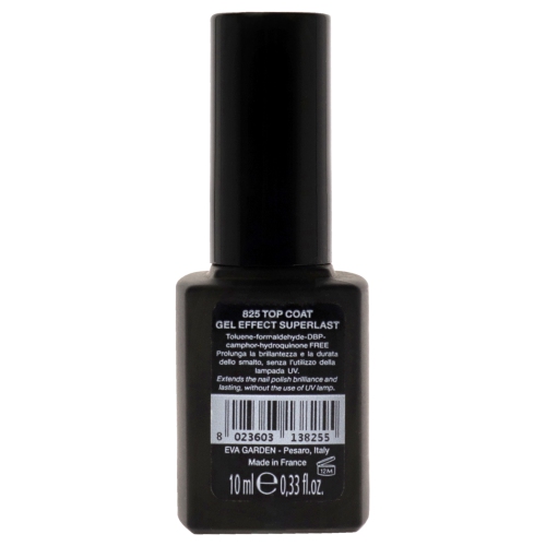 Top Coat Gel Effect Superlast Nail Polish - 825 by Evagarden for Women - 0.34 oz Nail Polish