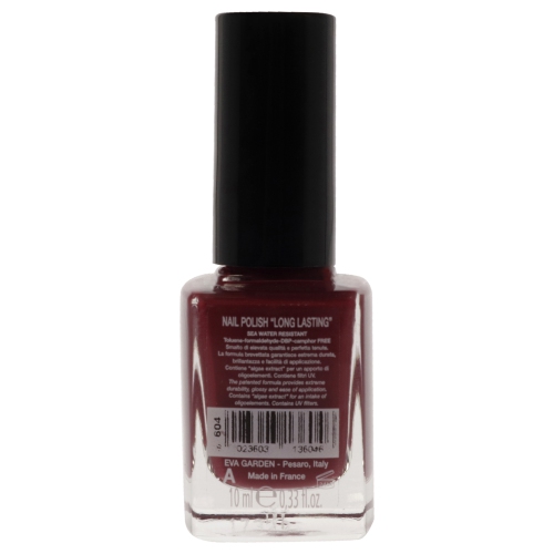 Nail Polish - 604 Burgundy by Evagarden for Women - 0.34 oz Nail Polish