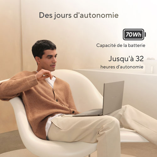 Portable Zenbook A14 14 po Copilot+ d'ASUS - Gris Islande