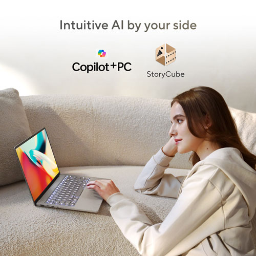 Portable Zenbook A14 14 po Copilot+ d'ASUS - Gris Islande