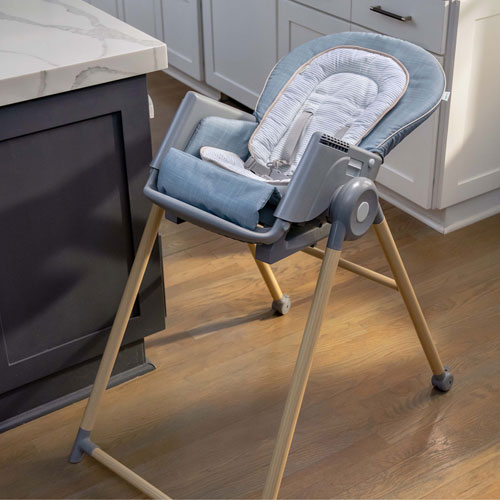Ingenuity Proper Positioner Deluxe 7-in-1 High Chair with Tray - Chambray