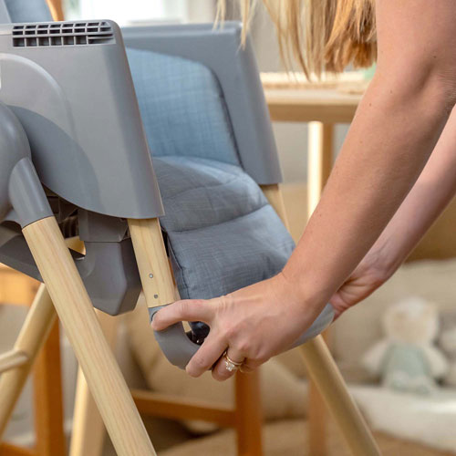 Ingenuity Proper Positioner Deluxe 7-in-1 High Chair with Tray - Chambray