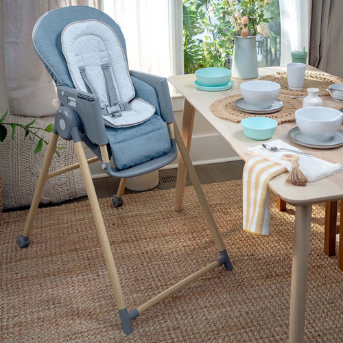 Ingenuity Proper Positioner Deluxe 7-in-1 High Chair with Tray - Chambray