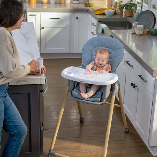 Ingenuity Proper Positioner Deluxe 7-in-1 High Chair with Tray - Chambray