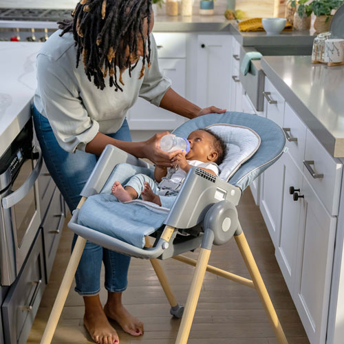 Ingenuity Proper Positioner Deluxe 7-in-1 High Chair with Tray - Chambray