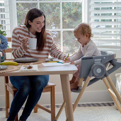 Ingenuity Proper Positioner Deluxe 7-in-1 High Chair with Tray - Chambray
