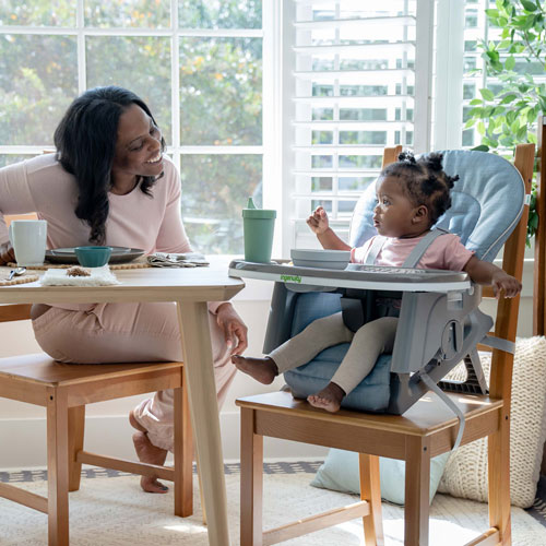 Ingenuity Proper Positioner Deluxe 7-in-1 High Chair with Tray - Chambray