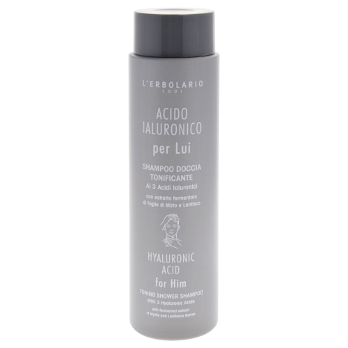 Hyaluronic Acid for Him Toning Shower Shampoo by LErbolario for Men - 8.4 oz Shampoo