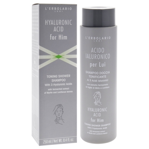 Hyaluronic Acid for Him Toning Shower Shampoo by LErbolario for Men - 8.4 oz Shampoo