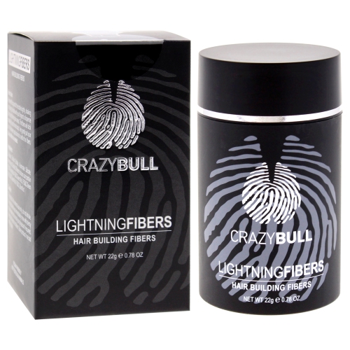 Lightning Hair Building Fibers - 1 Black by Crazy Bull Hair for Men - 0.78 oz Fiber
