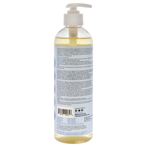 Castile Liquid Soap - Peppermint by Dr. Natural for Unisex - 16 oz Soap