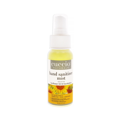 Hand Sanitizer Mist - Sunflower Oil and Eucalyptus by Cuccio Naturale for Unisex - 2 oz Hand Sanitizer