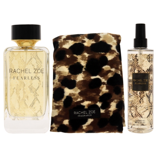 Fearless by Rachel Zoe for Women - 3 Pc Gift Set 3.4oz EDP Spray, 10oz Body Mist, Scarf