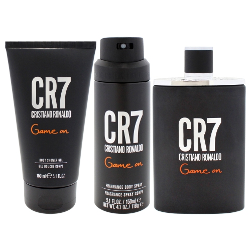 Game On by Cristiano Ronaldo for Men - 3 Pc Gift Set 3.4oz EDT Spray, 5.1oz Shower Gel, 4.1oz Body Spray