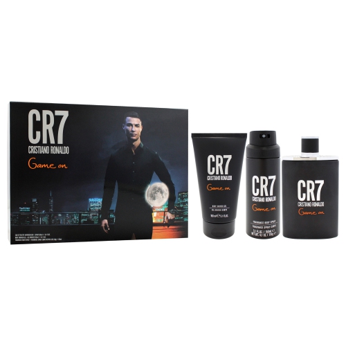 Game On by Cristiano Ronaldo for Men - 3 Pc Gift Set 3.4oz EDT Spray, 5.1oz Shower Gel, 4.1oz Body Spray