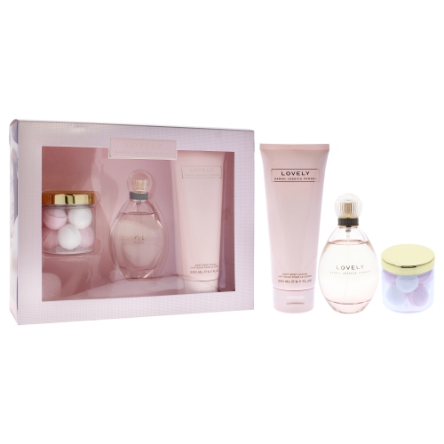Lovely by Sarah Jessica Parker for Women - 3 Pc Gift Set 3.4oz EDP Spray, 6.7oz Body Lotion, 2.3oz Scented Bath Bombs