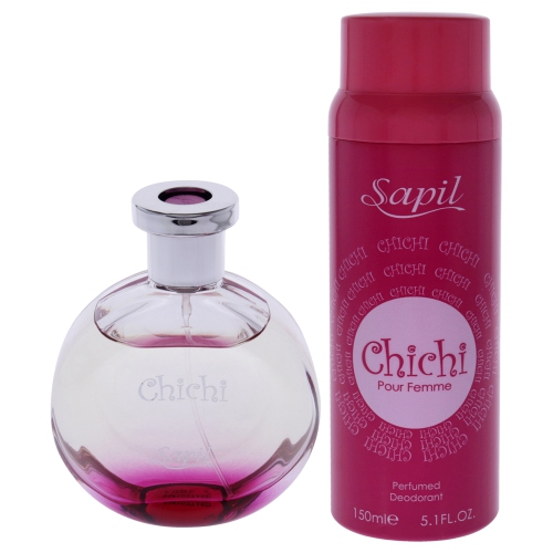 Chichi by Sapil for Women - 2 Pc Gift Set 3.4 oz EDT Spray, 5.1oz Deodorant Spray