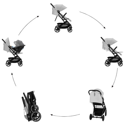 Poussette compacte Bezzy 2 de Cybex - Gris brume