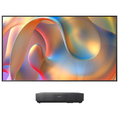 Boîte ouverte - Projecteur de cinéma maison intelligent au laser Ultra HD 4K de Hisense avec écran de 100&nbsp;po