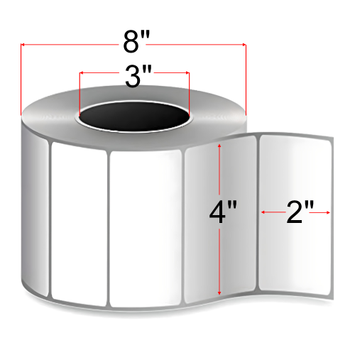 [4 rouleaux, 11500 étiquettes] Étiquettes Alpha – Étiquettes thermiques directes de 4 x 2&nbsp;po, noyau de 3&nbsp;po, aucun ruban requis, fabriquées