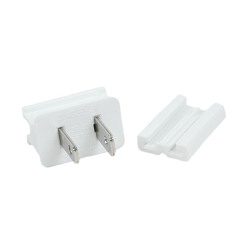 NOVELTY LIGHTS LLC  Novelty Lights Spt-2 Male And Female Plug, Snap On Vampire Plugs, White, Polarized, 10 Amp