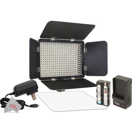 VIDPRO  Led-330X Varicolor Video Lighting Kit With Built-In Barn Doors & Diffuser